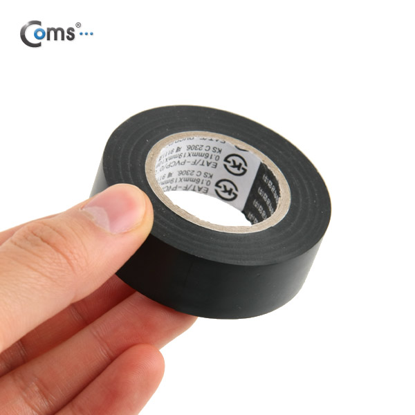 Coms 전기테이프(태영) 검정 19mm*10M (k)