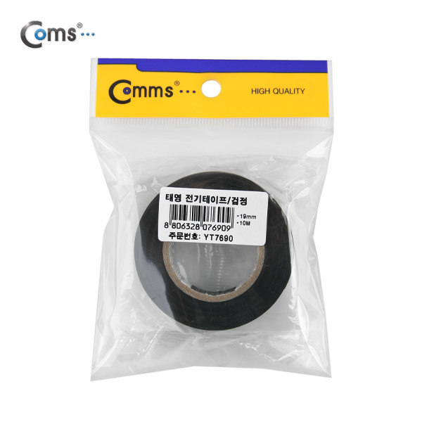Coms 전기테이프(태영) 검정 19mm*10M (k)