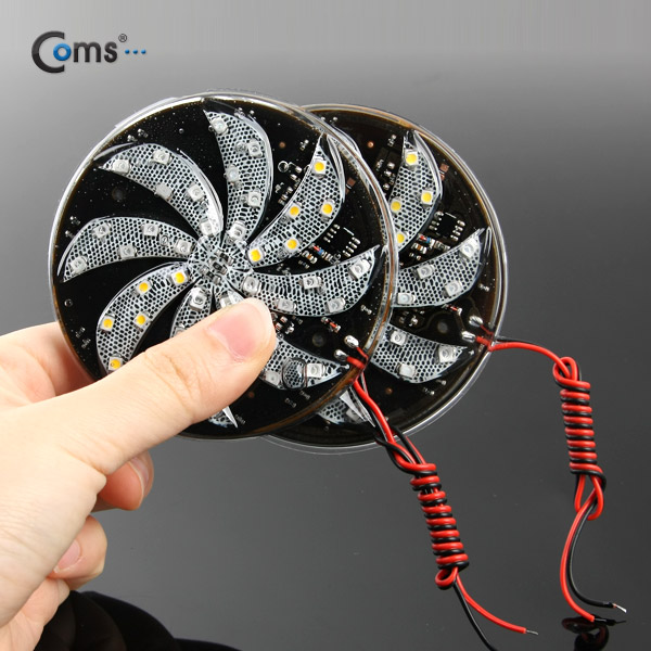 Coms LED 슬림형(원형/2Set), DC전원/85mm (이륜/자동차 설치)