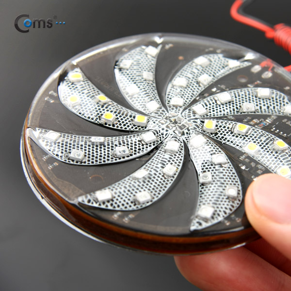 Coms LED 슬림형(원형/2Set), DC전원/85mm (이륜/자동차 설치)