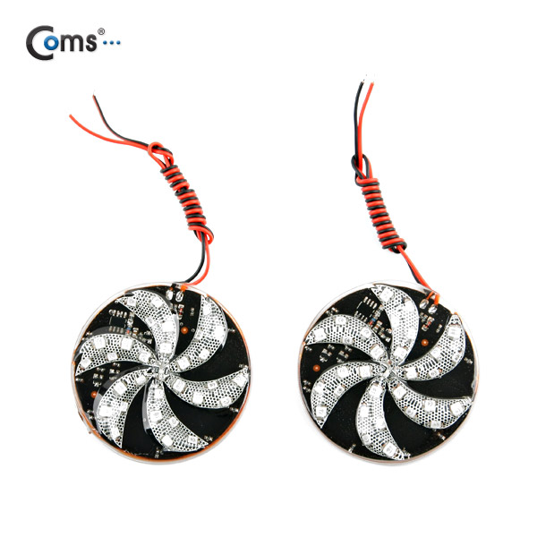 Coms LED 슬림형(원형/2Set), DC전원/65mm (이륜/자동차 설치)
