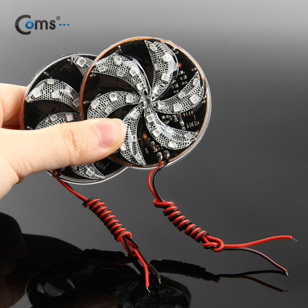 Coms LED 슬림형(원형/2Set), DC전원/65mm (이륜/자동차 설치)