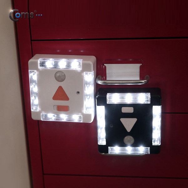 Coms 램프(센서등 감지형)12LED 자석내장,White,수동/자동 점등선택스위치 AA*3