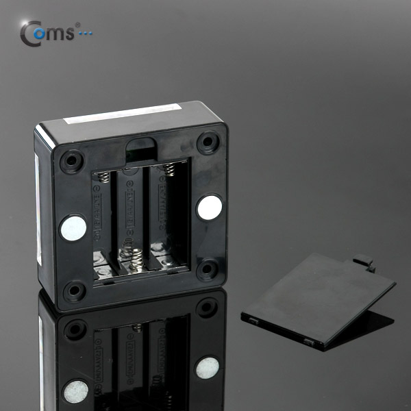 Coms 램프(센서등 감지형)12LED 자석내장,Black,수동/자동 점등선택스위치 AA*3