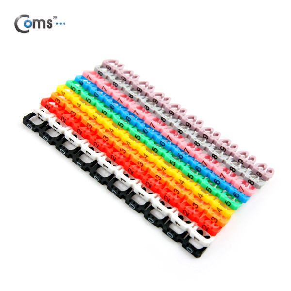 Coms 케이블 마크 (숫자), 0~9 / 10Set / 6mm