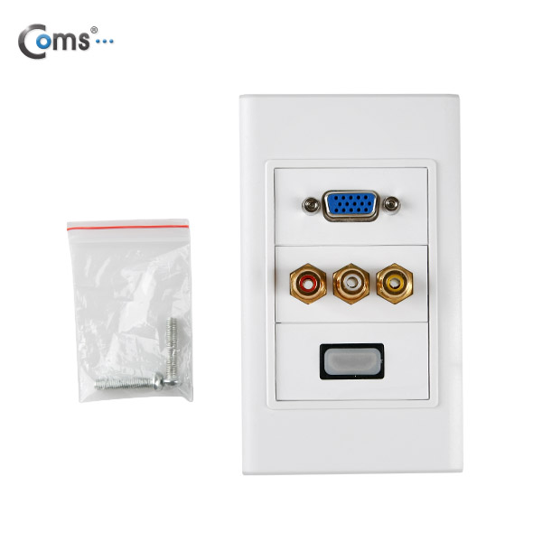 Coms HDMI 월 플레이트 (HDMI/RGB/RCA x 3)