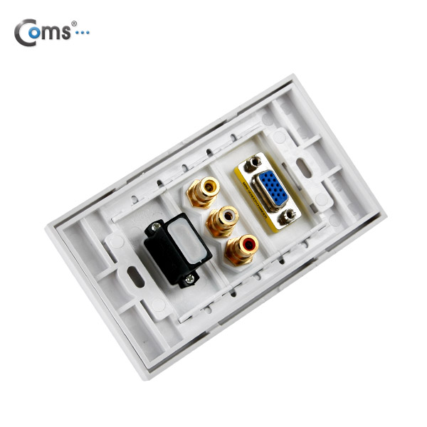 Coms HDMI 월 플레이트 (HDMI/RGB/RCA x 3)