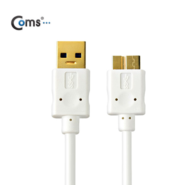 Coms USB 3.0/Micro USB(B) 케이블(White), 30cm