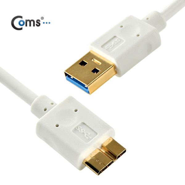 Coms USB 3.0/Micro USB(B) 케이블(White), 30cm