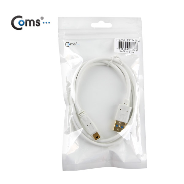 Coms USB 3.0/Mini 10P(Sony 5P 모양) 케이블(White) 1M