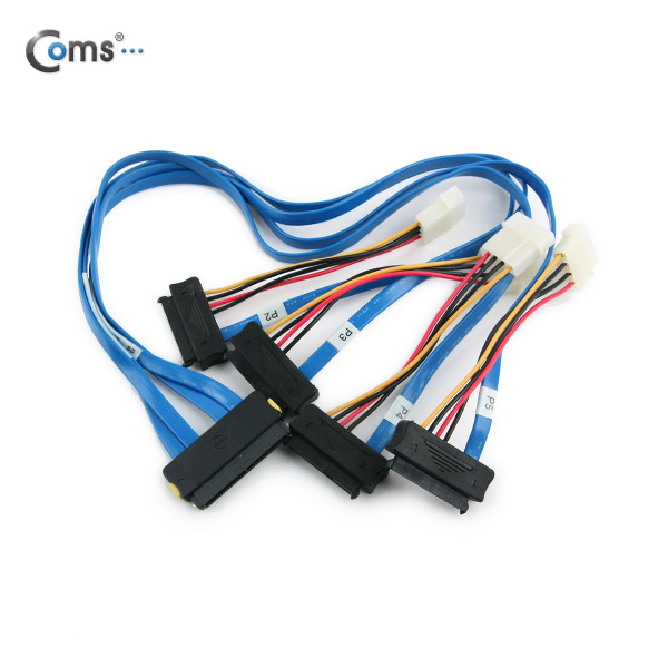 Coms SAS(SFF-8484/SATA) 케이블 50cm, 내장형/전원콤보