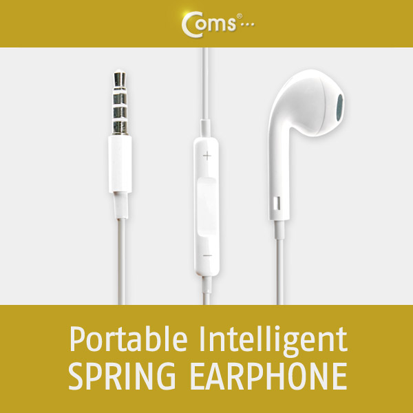 Coms 스프링 이어폰 / 3.5mm / White