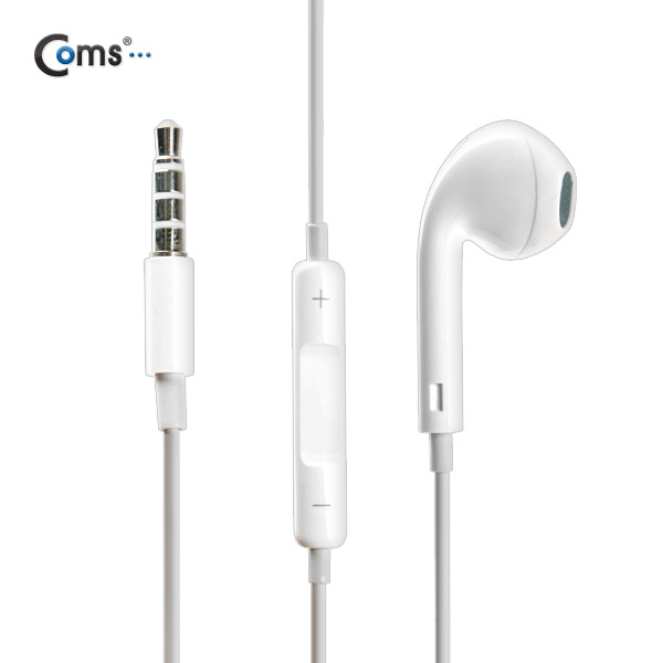 Coms 스프링 이어폰 / 3.5mm / White