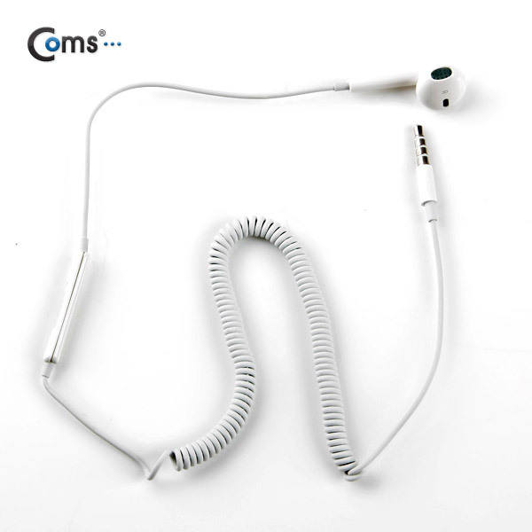 Coms 스프링 이어폰 / 3.5mm / White