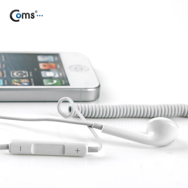 Coms 스프링 이어폰 / 3.5mm / White