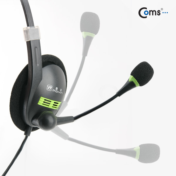 Coms 스테레오 헤드셋(볼륨컨트롤러/마이크장착/케이블길이 1.6m)