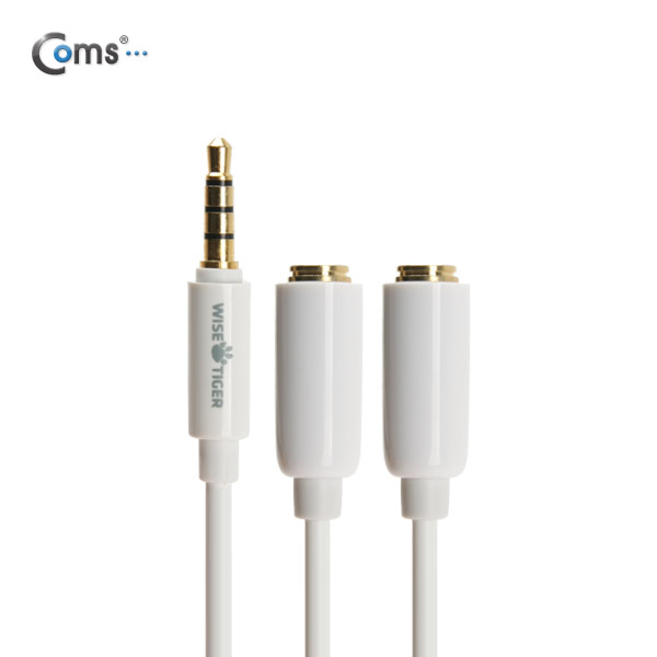 Coms 스테레오 케이블 (Y형/4극), 30cm/슬림형 3.5mm