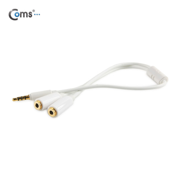 Coms 스테레오 케이블 (Y형/4극), 30cm/슬림형 3.5mm
