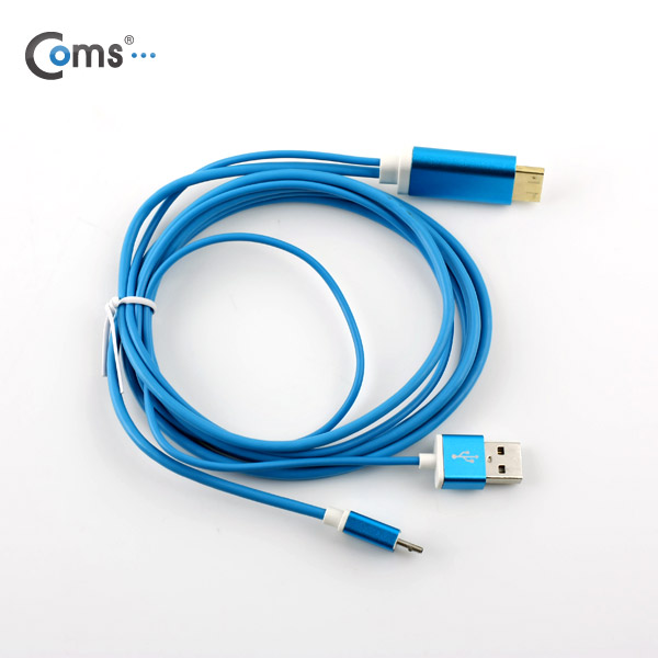 Coms 스마트폰MHL케이블,삼성전용11핀용1.8M(갤럭시S3/S4/S5/노트2/3호환) - 색상 랜덤발송