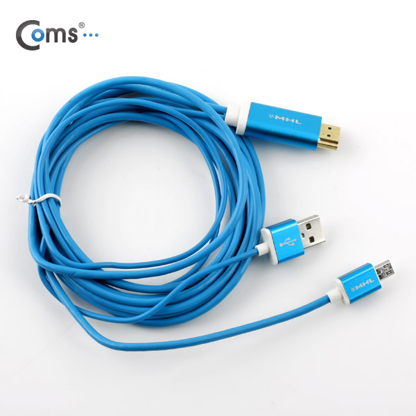 Coms 스마트폰MHL케이블,삼성전용11핀용 3M(갤럭시S3/S4/S5/노트2/노트3호환)