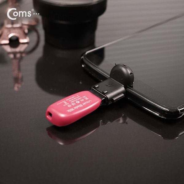 Coms 스마트폰 OTG 젠더-Micro M/USB F (Short type/Black)