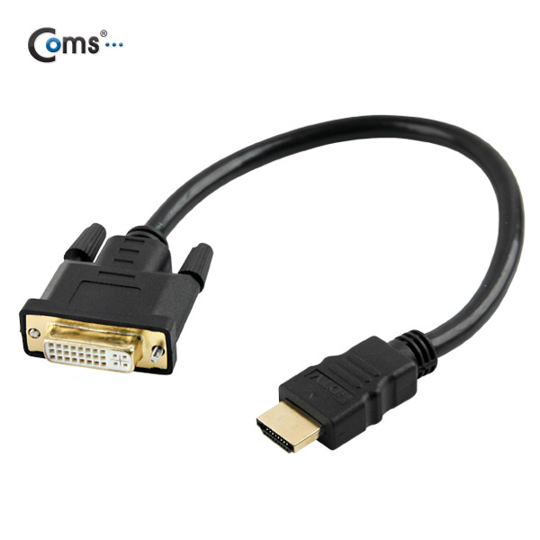Coms HDMI 젠더(HDMI M/DVI F), Black