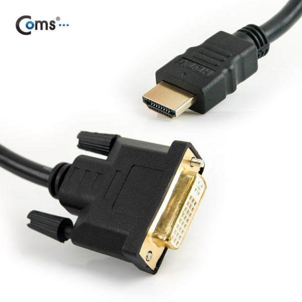 Coms HDMI 젠더(HDMI M/DVI F), Black