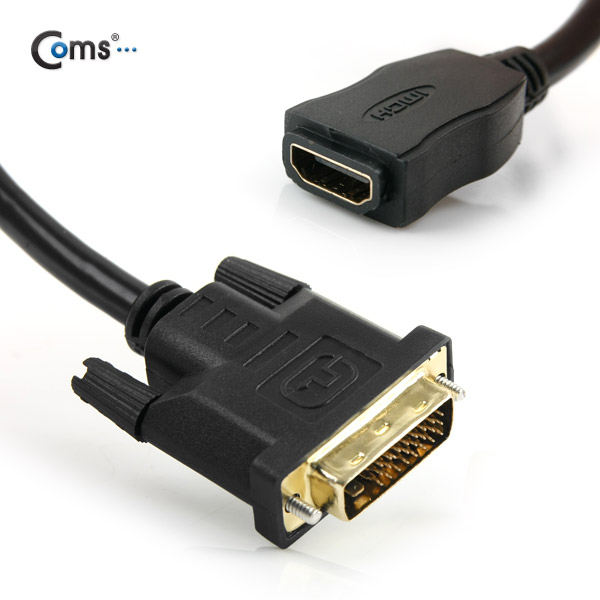 Coms HDMI 젠더(HDMI F/DVI M), Black
