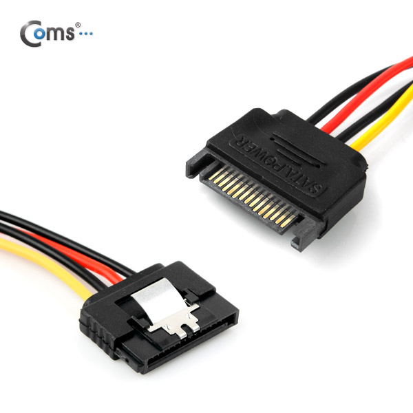 Coms SATA 전원 케이블, -자(클립형)/연장(SATA 15P 연장, -자)