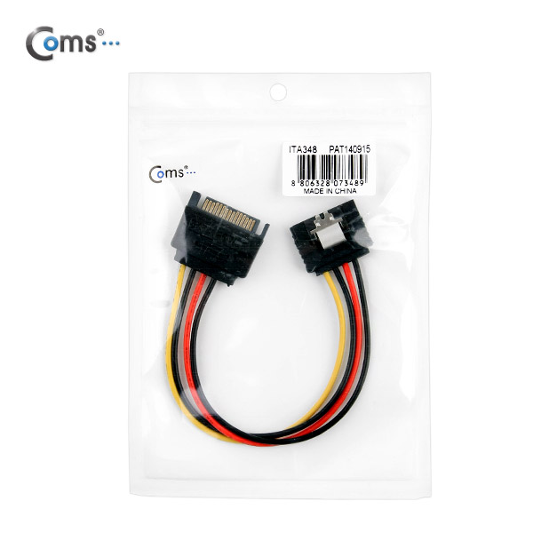 Coms SATA 전원 케이블, -자(클립형)/연장(SATA 15P 연장, -자)