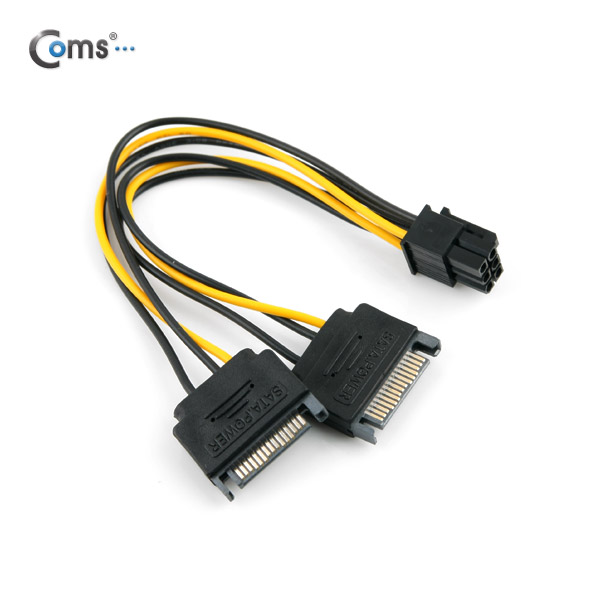Coms SATA 전원 케이블(VGA 6P Y, SATA 15P * 2)