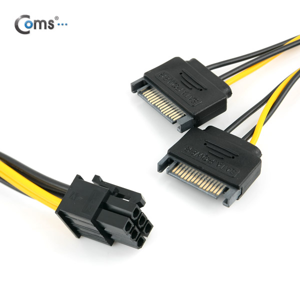 Coms SATA 전원 케이블(VGA 6P Y, SATA 15P * 2)