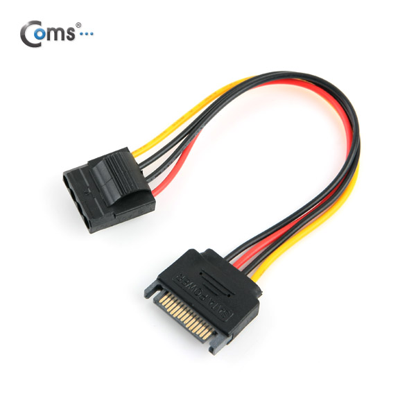 Coms SATA 전원 케이블(SATA 15P 변환, -자/클립형)