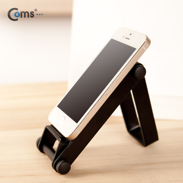 Coms 스마트폰 거치대(접이식 스탠드) Black