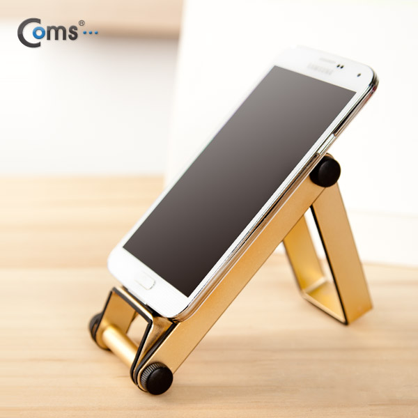 Coms 스마트폰 거치대(접이식 스탠드) Gold