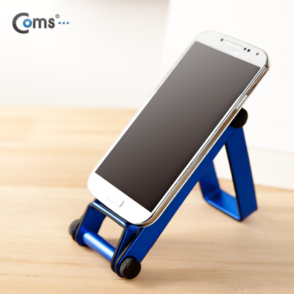 Coms 스마트폰 거치대(접이식 스탠드) Blue