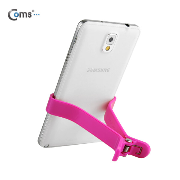 Coms 스마트폰 스탠드(집게형) Red