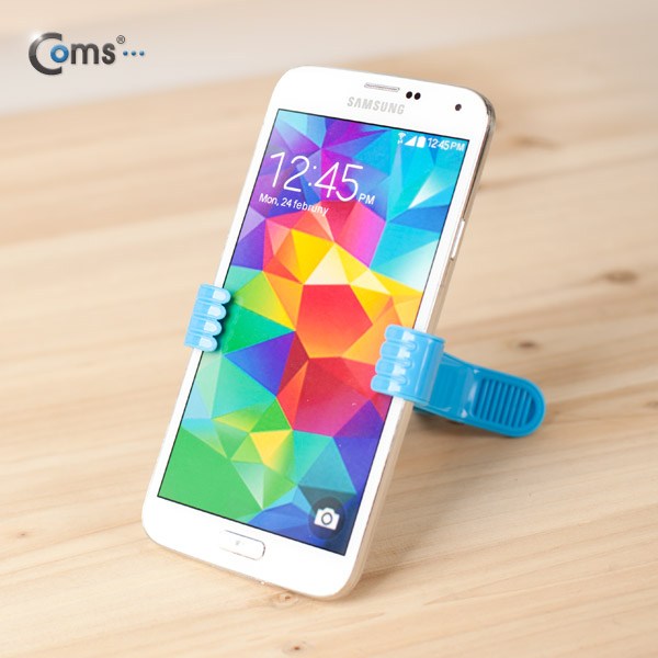 Coms 스마트폰 스탠드(집게형) Blue