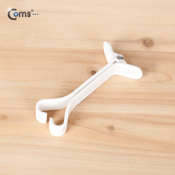 Coms 스마트폰 스탠드(집게형) White