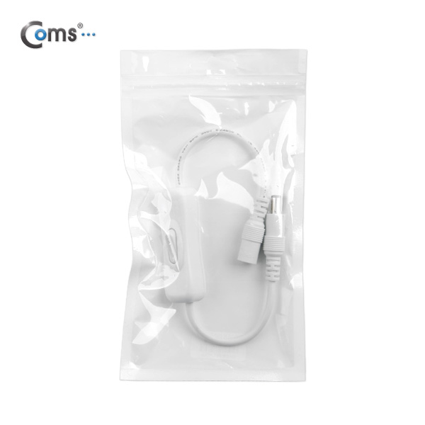 Coms DC 전원 케이블(On/Off 버튼), White