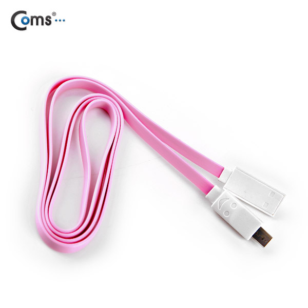 Coms USB/Micro USB(B) 케이블(LED) Dark Pink