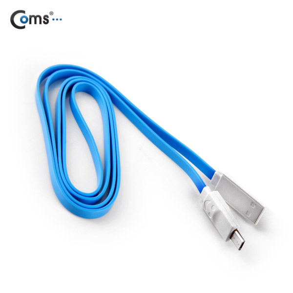 Coms USB/Micro USB(B) 케이블(LED) Blue