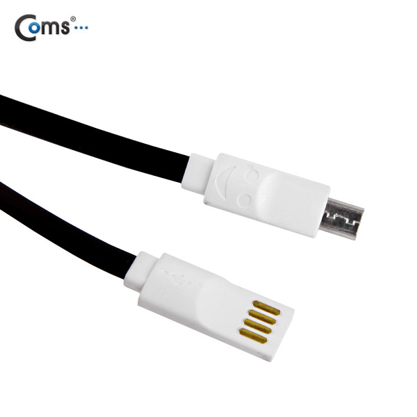 Coms USB/Micro USB(B) 케이블(LED) Black