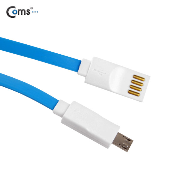 Coms USB/Micro USB(B) 케이블(LED) Blue