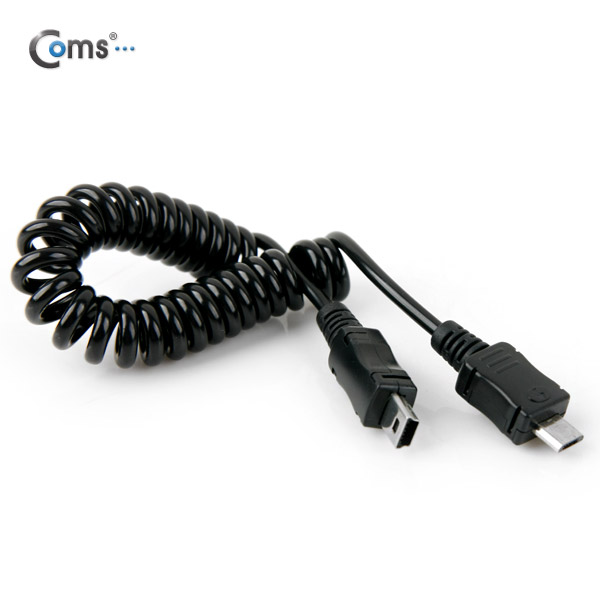 Coms Micro USB/Mini USB 케이블(스프링)