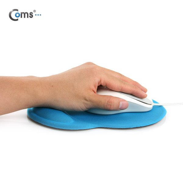 Coms 마우스 패드 (손목보호형), Blue