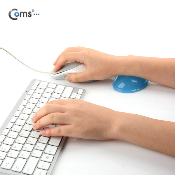 Coms 마우스 손목보호대(젤형), WP-01, 청색