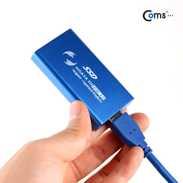 Coms USB 3.0 외장 케이스(mSATA 50mm), Blue