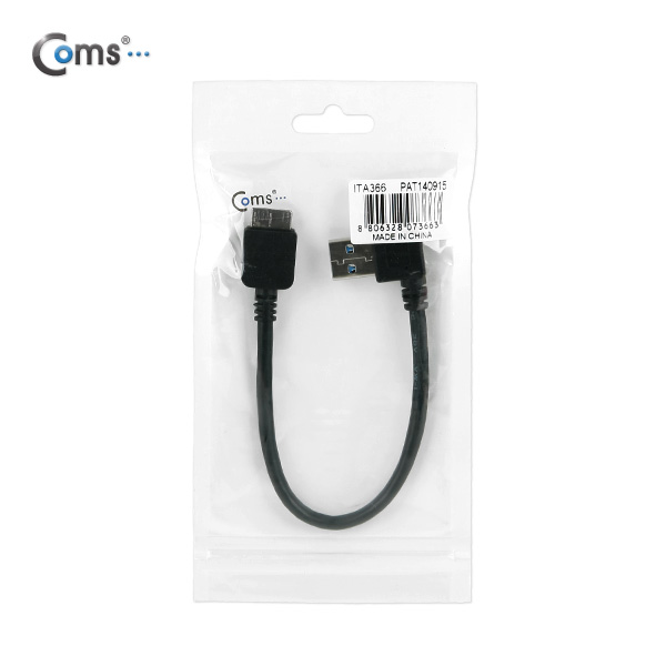 Coms USB 3.0 젠더 꺾임(꺽임) (USB/Micro USB B), 10cm