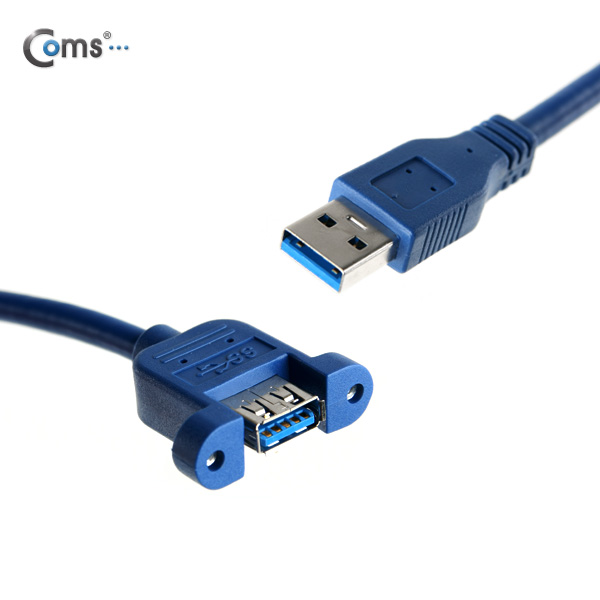 Coms USB 연장 포트, 30cm/MF형/Blue (브라켓 연결용, 판넬형)
